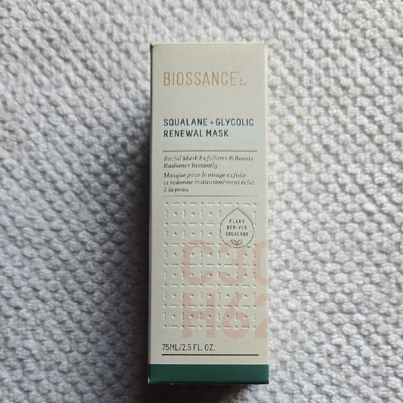 Biossance Squalane + Glycolic Renewal Mask - Cream and Green - Picture 1 of 5